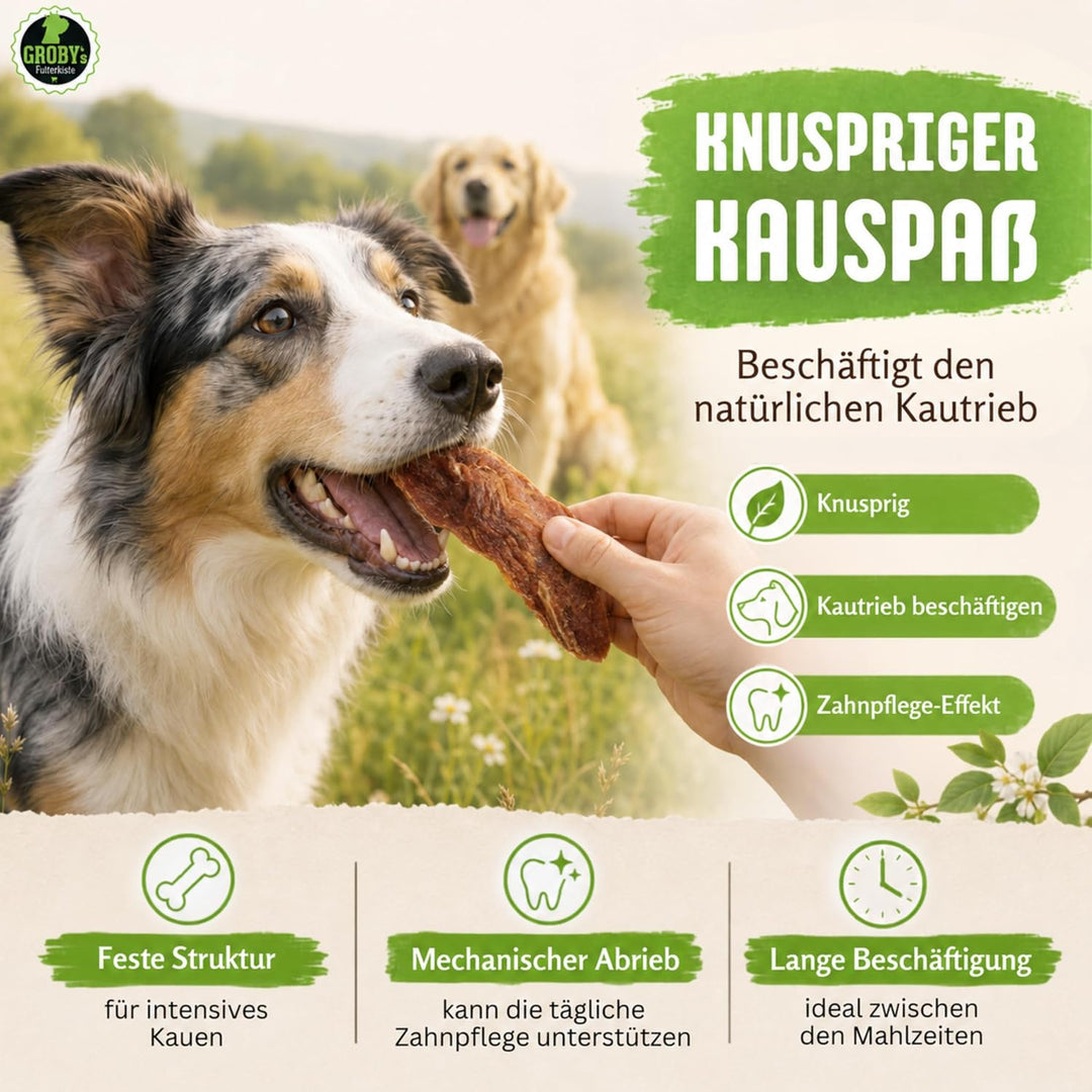 Grobys Hähnchenfilet - getrocknete Hähnchenbrust, Verpackungseinheit:1 Kilogramm, 1 Kilogramm