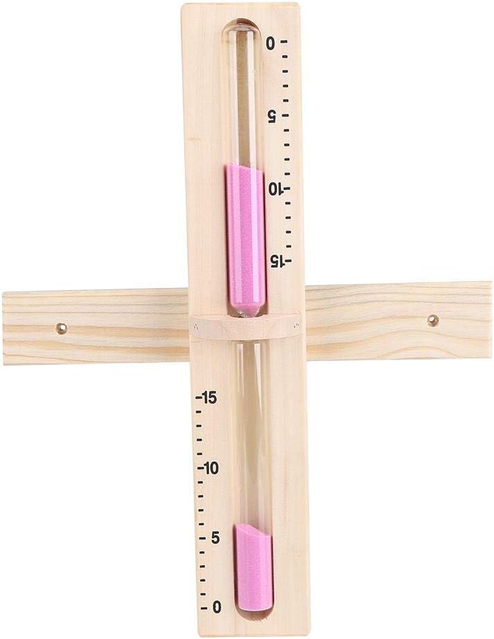 15 Minuten Sauna Sanduhren, Sauna Zubehör Set aus Holz Sanduhr Wanduhr mit rotierender Sanduhr und r
