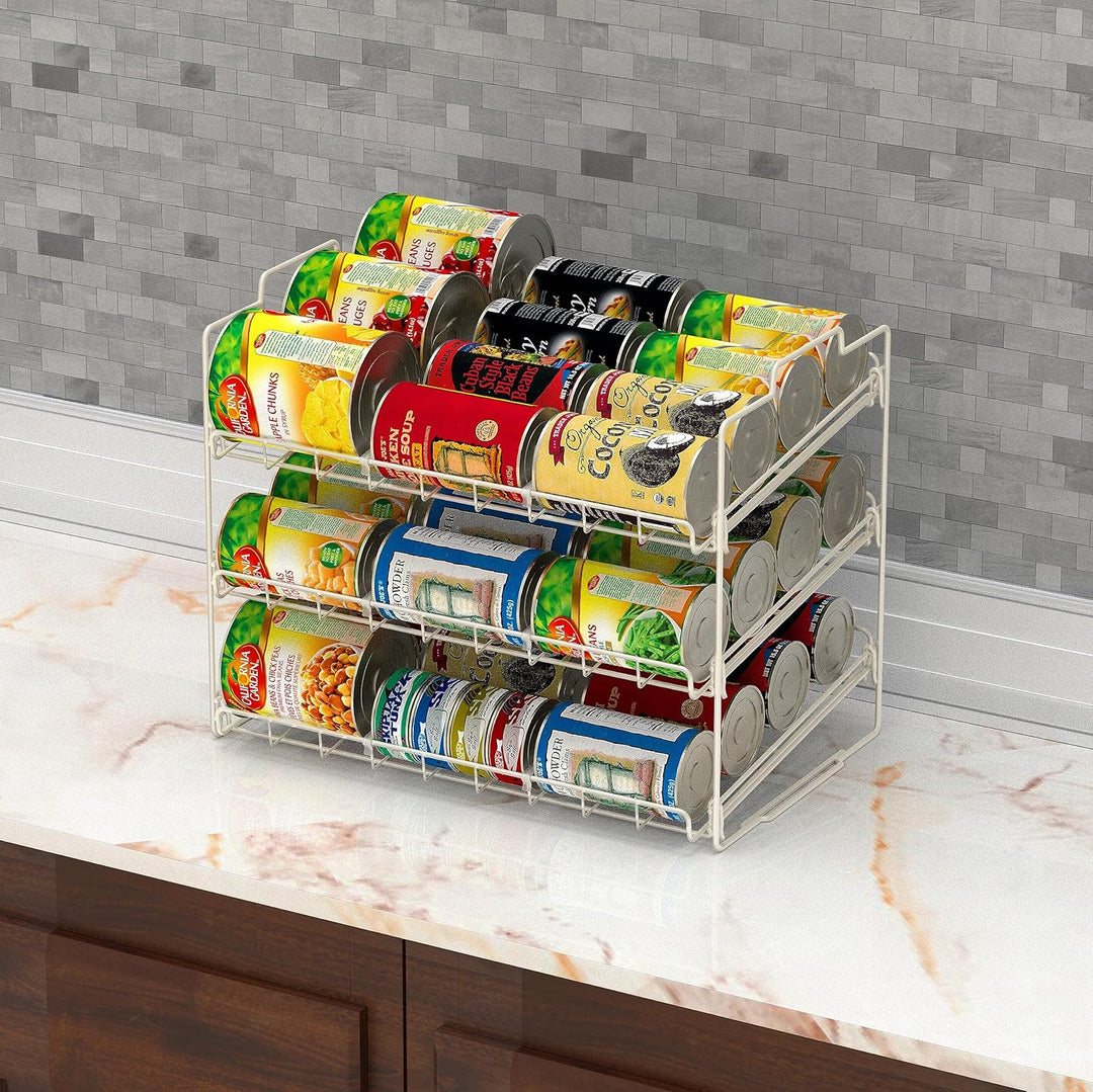 Deco Brothers Supreme, Stapelbarer Dosenregal Organizer, Weiss Weiss/Opulenter Garten, Weiss/Opulent