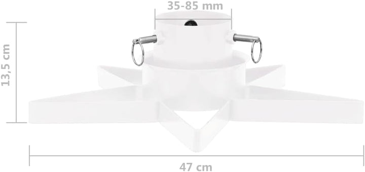 vidaXL Christbaumständer Weiss 47x47x13,5 cm