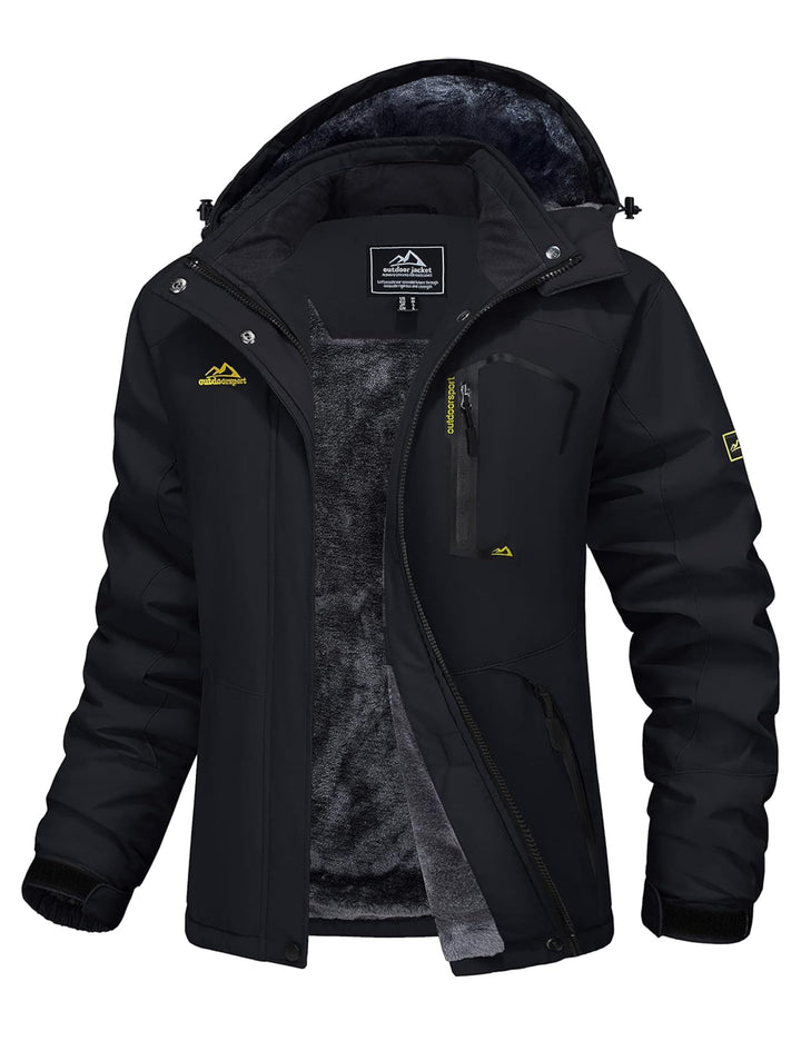 MAGCOMSEN Winterjacke Damen Softshell Funktionsjacke Wasserabweisende Outdoor Ski Jacke Fleece Windd