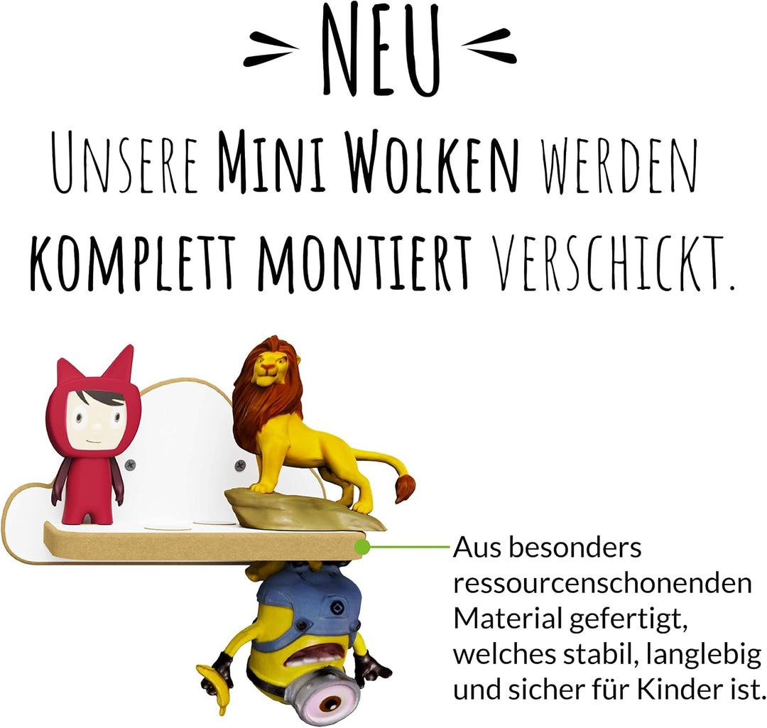 Holzura Regal für Toniefiguren, Wandregal für Kinder, Aufbewahrung für Tonies und Tonibox, Kinderreg