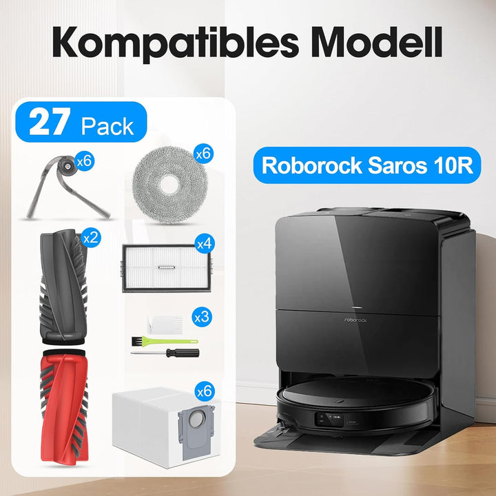 Ersatzteile Zubehörset für Roborock Saros 10R / Qrevo CurvX/Qrevo Curv 2 Pro, and Qrevo Curv 2 Pro X