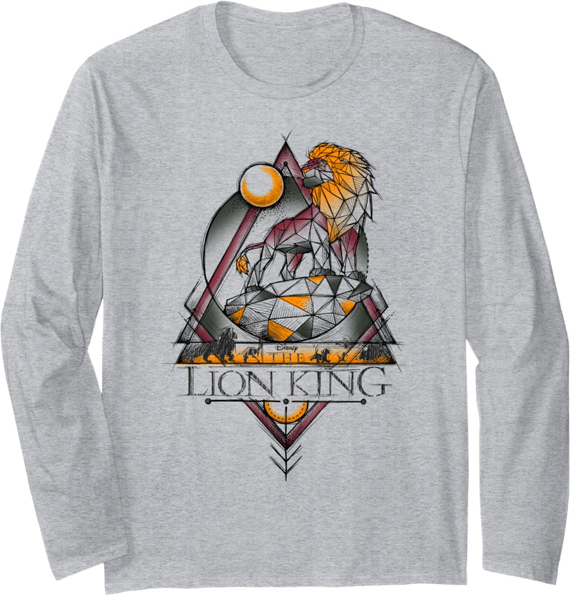 Disney The Lion King Simba Geometric Portrait Langarmshirt