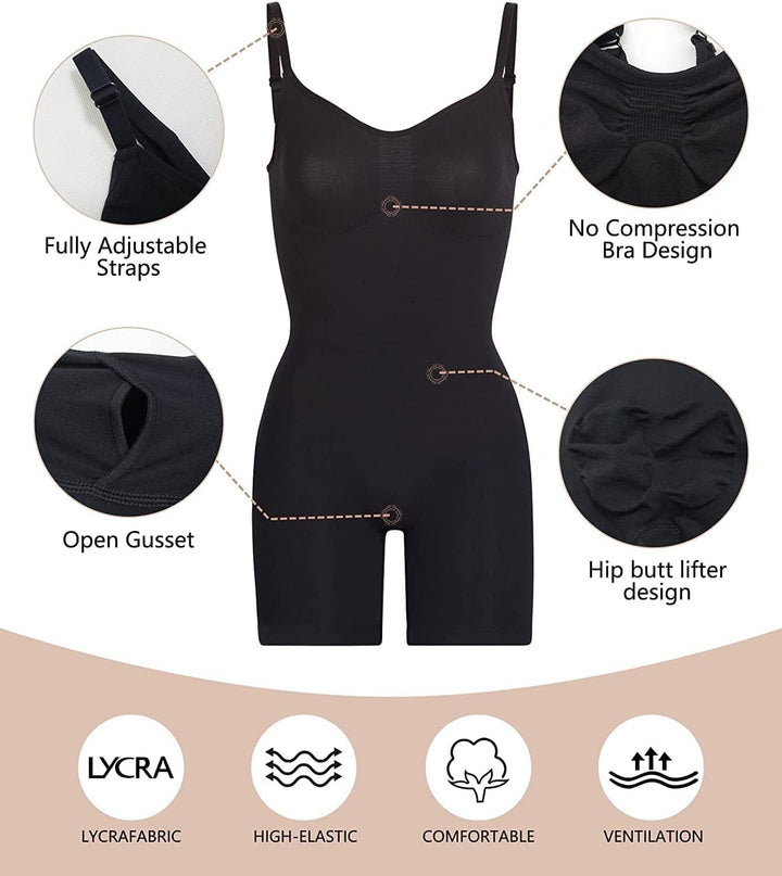 SHAPERX Shapewear Damen Figurformender Body Shaper Bauchweg Formende Bodys Abnehmen Shaping Bodysuit