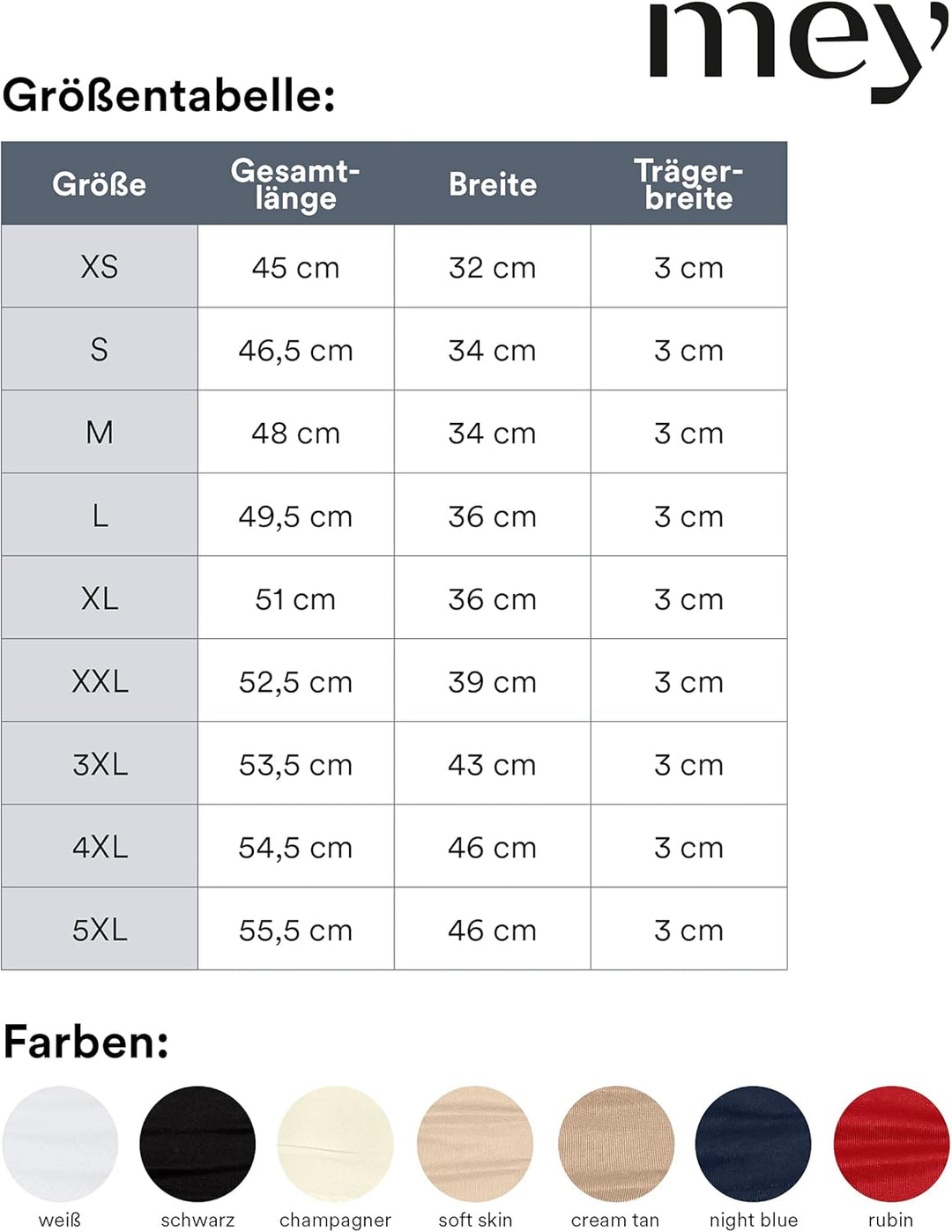 Mey Damen-Top mit Breiten Trägern & Rundhalsausschnitt - Als Unterhemd oder Tanktop für Frauen - Bas