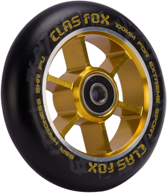 CLAS FOX Pro Stunt Scooter Rollen Roller Räder Wheels 100mm EIN Paar mit ABEC-9 Kugellager CNC Metal