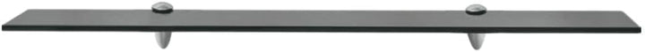 vidaXL Wand Regal Glasregal Glasboden Glasablage Badregal Schwarz 80x10 cm 8 mm 80 x 10 cm/1 Schwarz