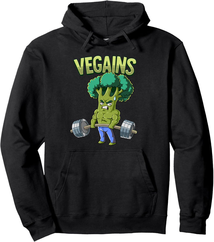 Vegains Vegan Bodybuilding Fitness Gym Pullover Hoodie