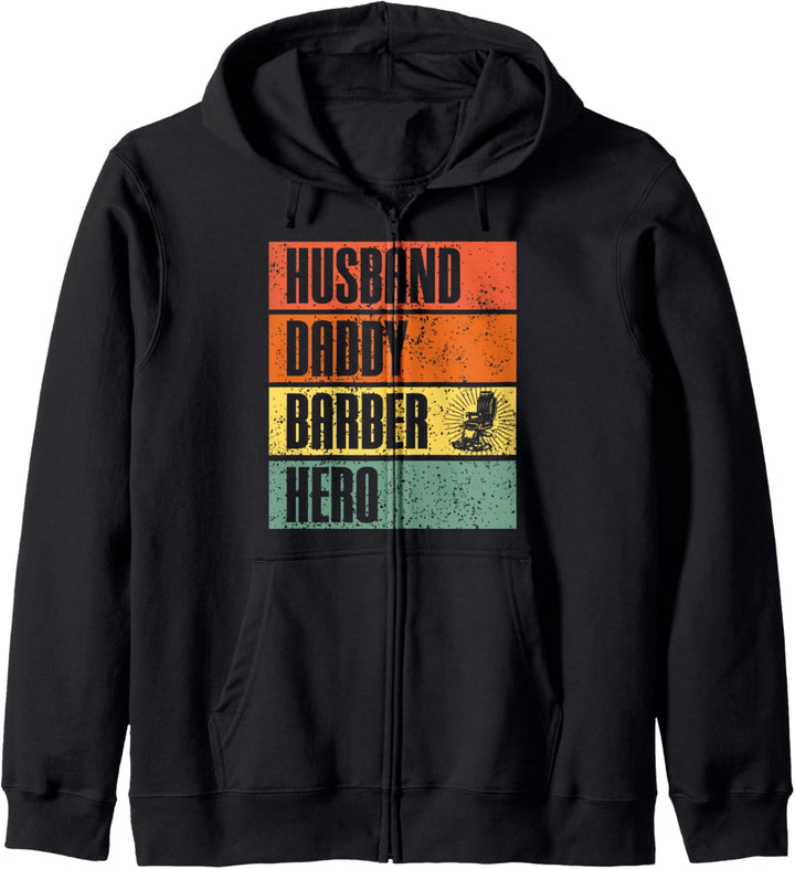 Funny Barber Dad Husband Daddy Hero Father's Day Lover Kapuzenjacke