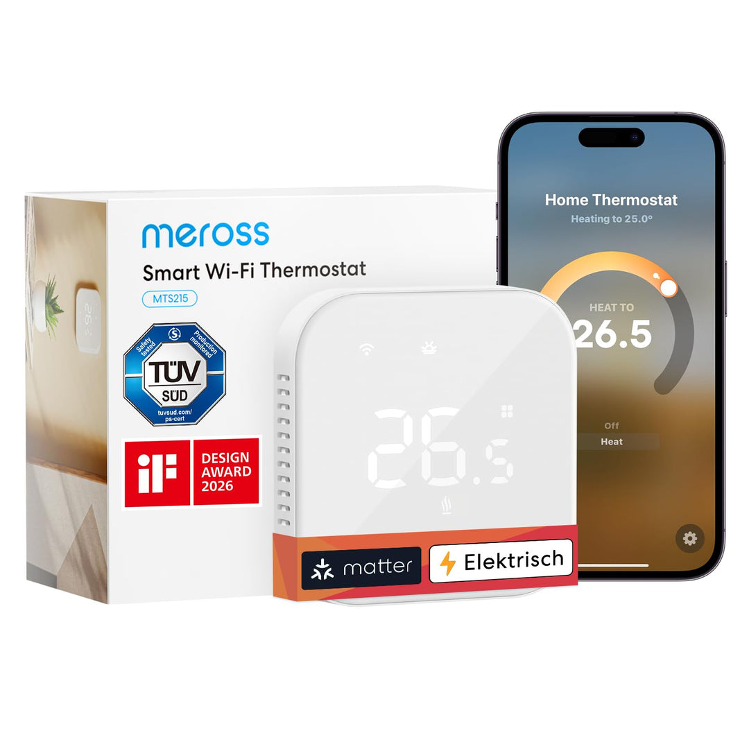 Meross Thermostat Matter Elektrische Heizungsthermostat WLAN Thermostat Heizung Smart Raumthermostat
