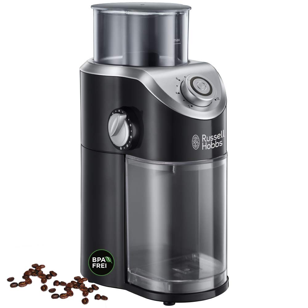 Russell Hobbs Kaffeemühle [Elektrisch mit Scheibenmahlwerk] Classics (variable Mahlgradeinstellungen