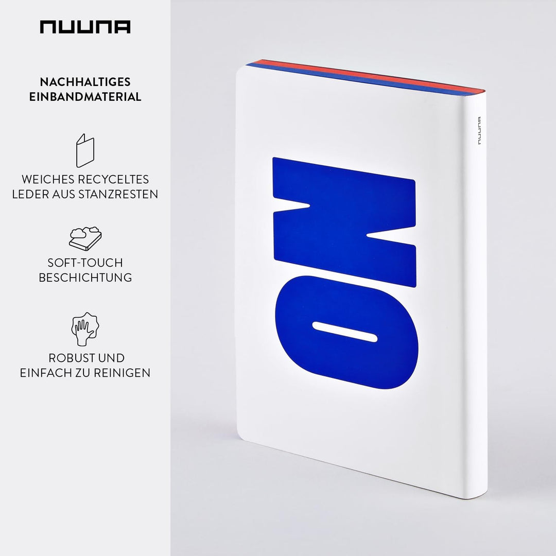 Nuuna Notizbuch A5+ | Graphic L - Yes - No | Dotted Journal | 3,5mm Punktraster | 256 nummerierte Se