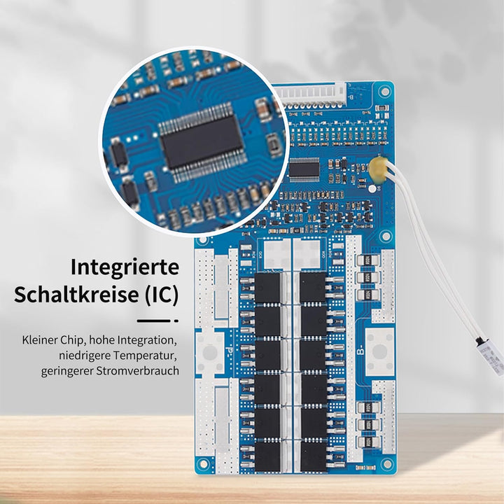 BMS 15S 54V 50A Lithium-PCB-Schutzplatine mit Balancerleitung und NTC, gemeinsamem Anschluss, zehn S