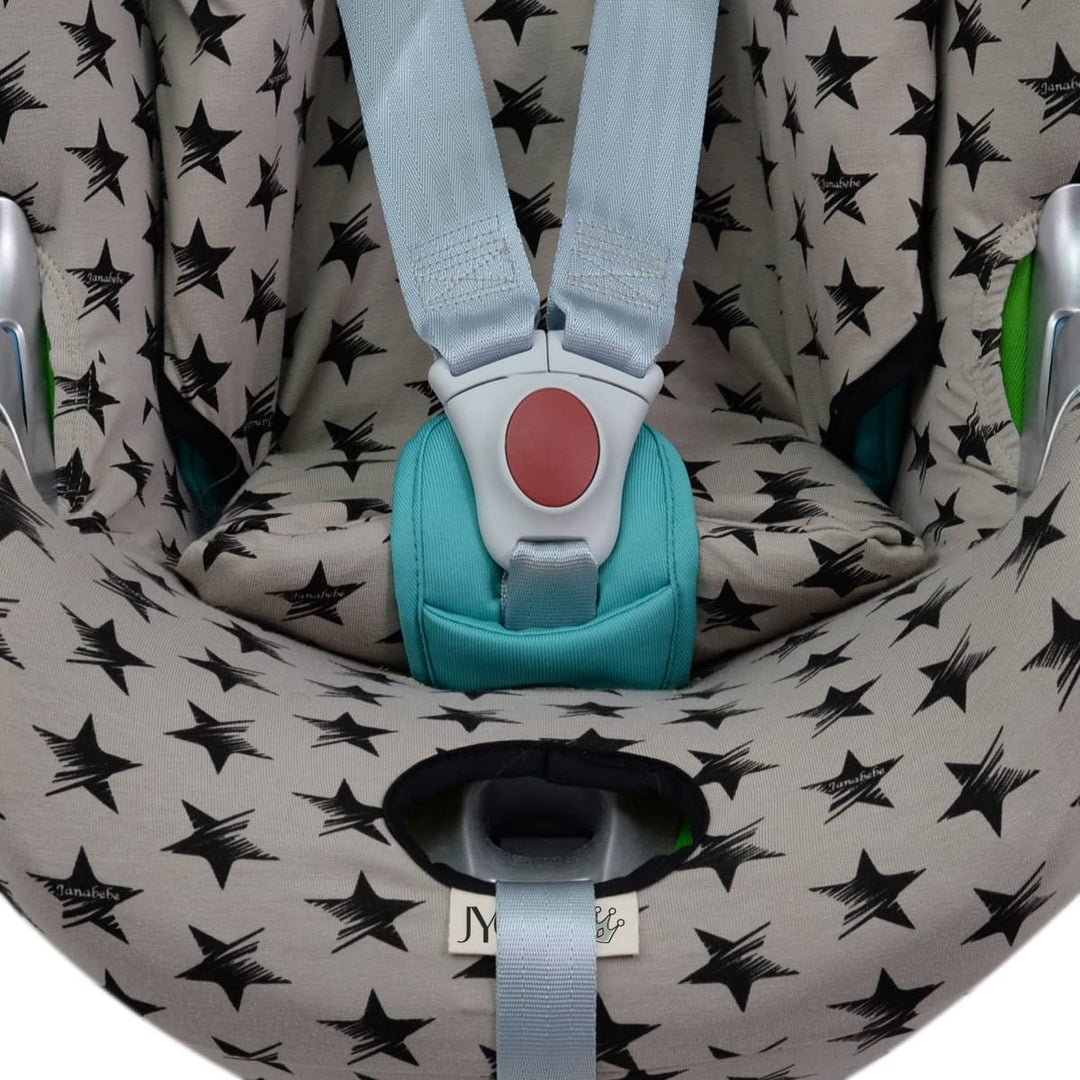 JYOKO Kids SitzBezug kompatibel mit Cybex Aton Cloud-Q-M-2-4-5 (ATON Q, Dark Sky) Aton Q Dark Sky, A