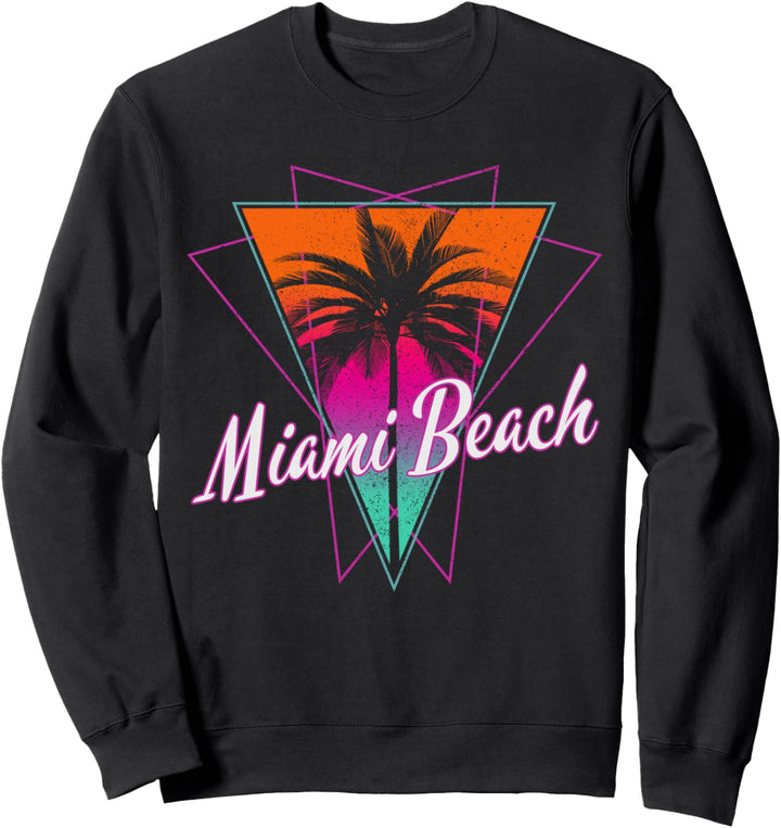 Miami Beach Retro Florida USA Amerika Souvenir Geschenk Sweatshirt