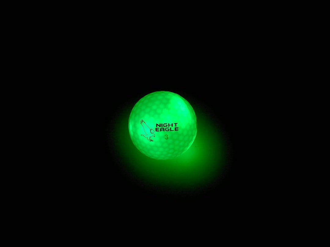 Night Eagle 6 LED Golfbälle Light-Up - Nachtgolf leuchten Rot Blau Grün Pink Weiss Fun Sport Lustig