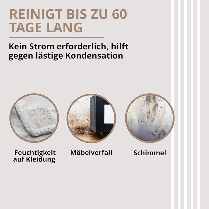Luftentfeuchter mit Haken basierend auf hydrophilen Kristallen 6 * 500ml Ariapura Aromatherapie, Kon