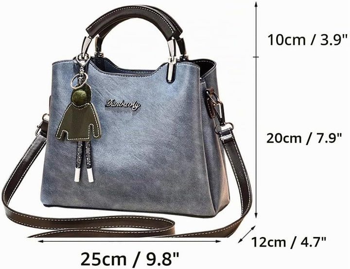 BUKESIYI Damen Tasche Umhängetasche Handtasche Frauen Klein Schultertasche Weekender Lack PU Leder C