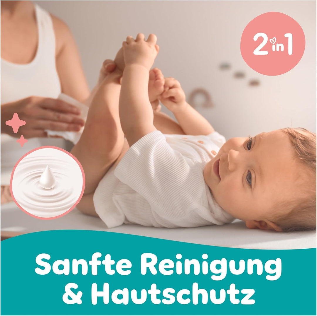 Pampers Sensitive Baby-Feuchttücher, 12 Packungen mit 80 Feuchttüchern = 960 Baby-Feuchttücher, 2-in