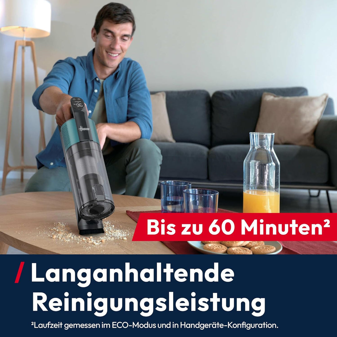 Hoover Akku-Staubsauger kabellos HF3 CORE mit 60min Laufzeit, Handstaubsauger mit Anti-Twist gegen H