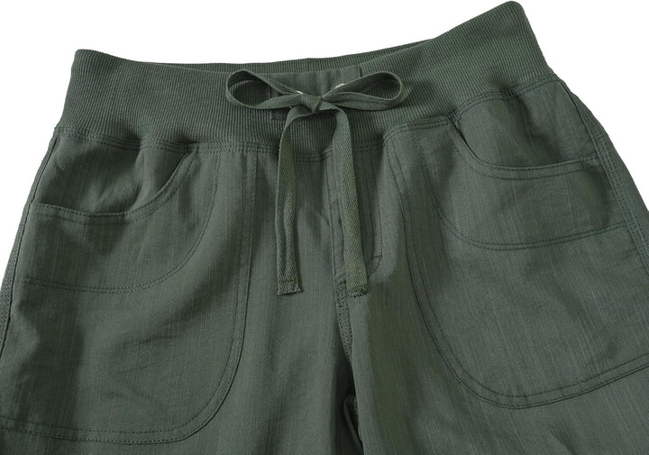 JINSHI Hosen Damen Sommer Cargohose 3/4 Hose Caprihose Freizeithose Wanderhosen Outdoorhose mit Mehr