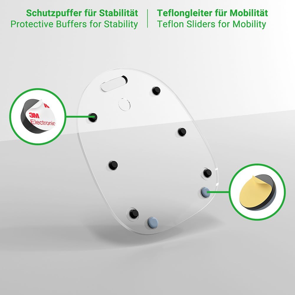 Gleitbrett für Thermomix TM6 TM5 Gleiter müheloses Verschieben Rollbrett aus Acryl - Transparent, Tr