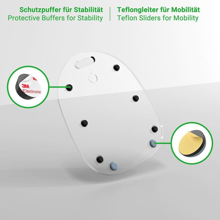 Gleitbrett für Thermomix TM6 TM5 Gleiter müheloses Verschieben Rollbrett aus Acryl - Transparent, Tr