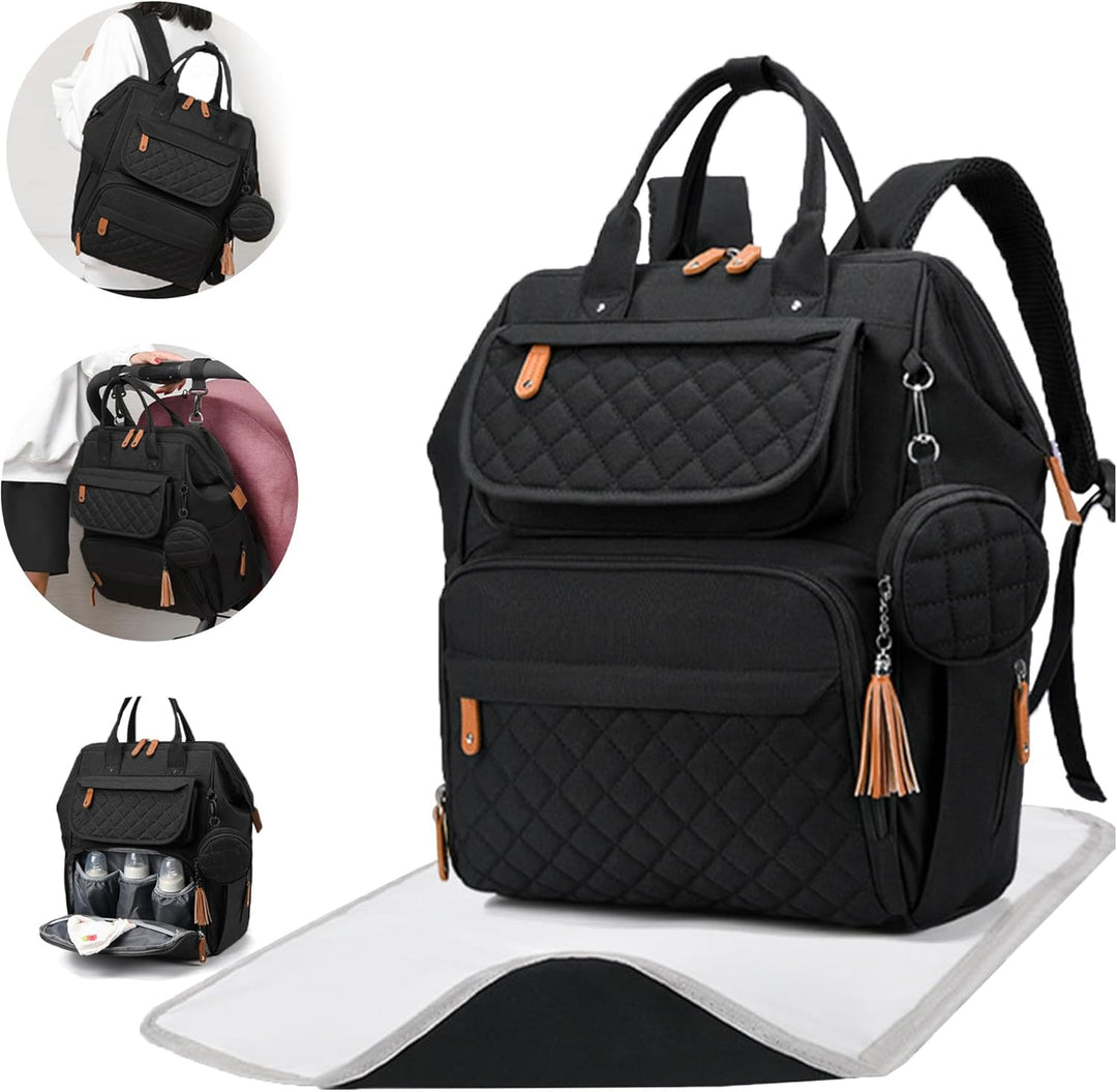 Wickeltasche Gross Rucksack Baby Wickelrucksäcke Wickelrucksack mit Tragbarer Wickelunterlage, Babyt