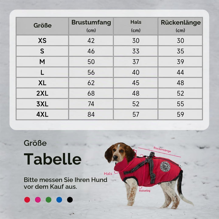 Hundemantel für Kleine Hunde Wasserdicht,Hundemantel mit Geschirr, Winterjacken &amp; Wintermäntel für H