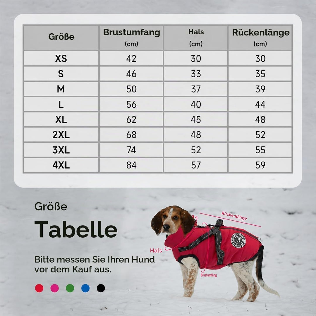 Hundemantel für Kleine Hunde Wasserdicht,Hundemantel mit Geschirr, Winterjacken &amp; Wintermäntel für H