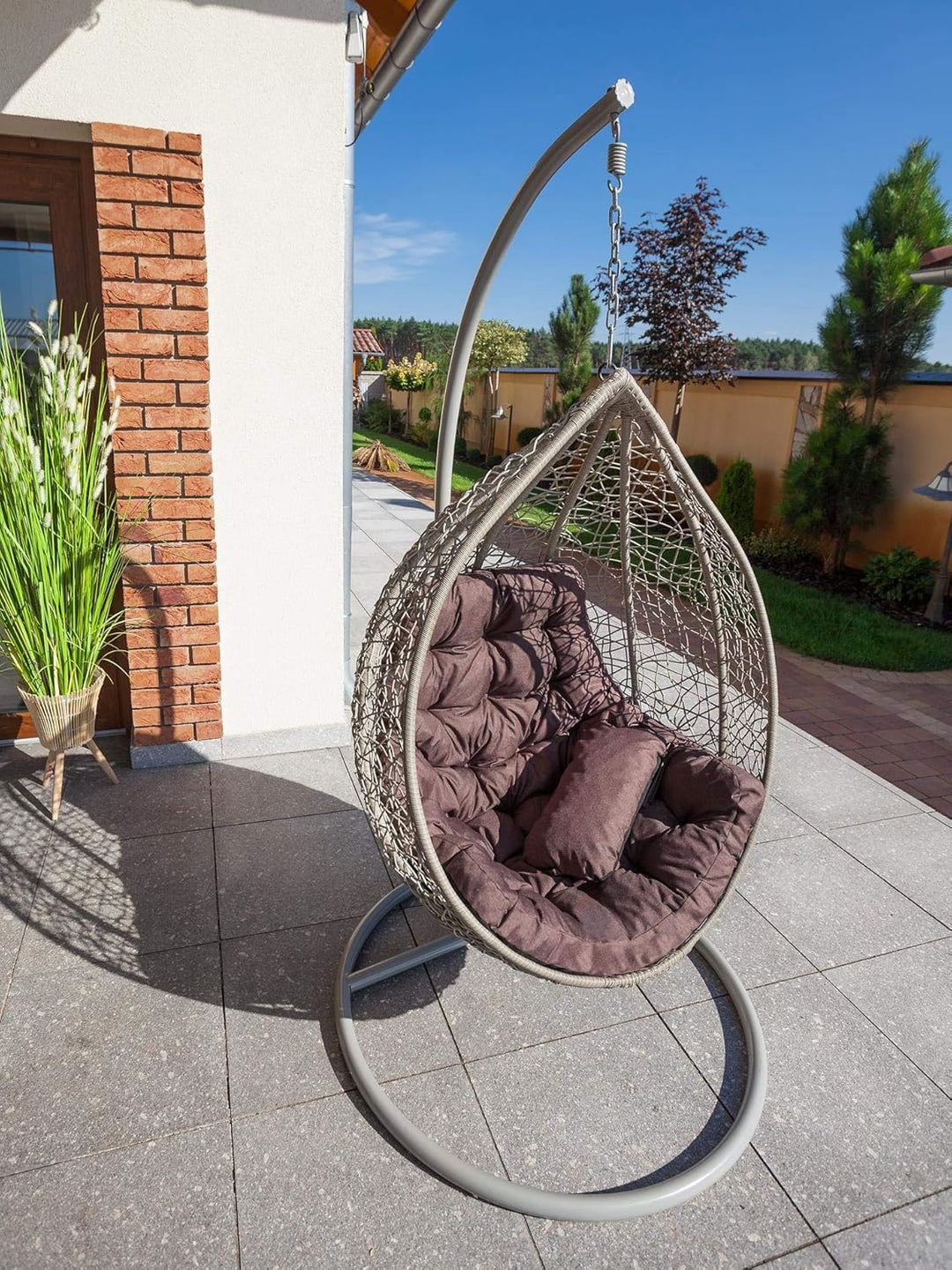 PillowPrim Hängesessel Kissen, Auflage für Polyrattan/Rattan Hängeschaukel, Polster, Hängekorb, Scha