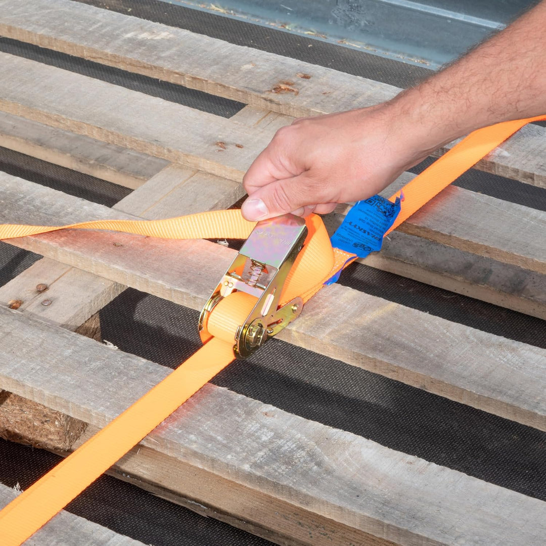 Aluminium Box Set Werkzeugkasten 485x140x200 mm inkl. 2x Spanngurte mit Ratsche 5m*27mm Befestigungs