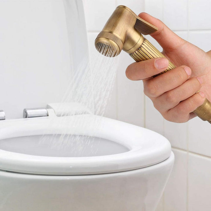 Handheld Bidet Sprayer Set Vintage Messing Bidet Wasserhahn Sprayer Badezimmer Duschkopf Inklusive H