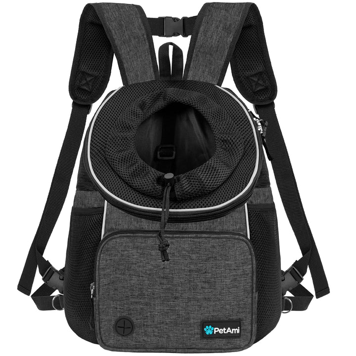 PetAmi Hundetragerucksack, verstellbar, für Hunde und Katzen, belüftete Hundetrage für Wandern, Camp