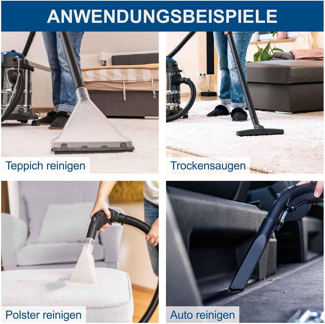Scheppach Sprüh - und Waschsauger SprayVac20 | 5in1 Funktionen: Trocken & Nasssaugen, Sprühen, Ausbl