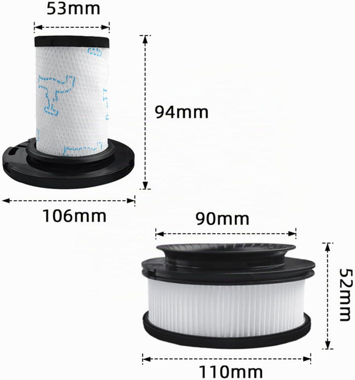 4 Stück ErsatzFilter für Rowenta X-Force Flex 11.60 12.60 14.60 15.60 Animal RH9878 RH9898 RH9958 RH