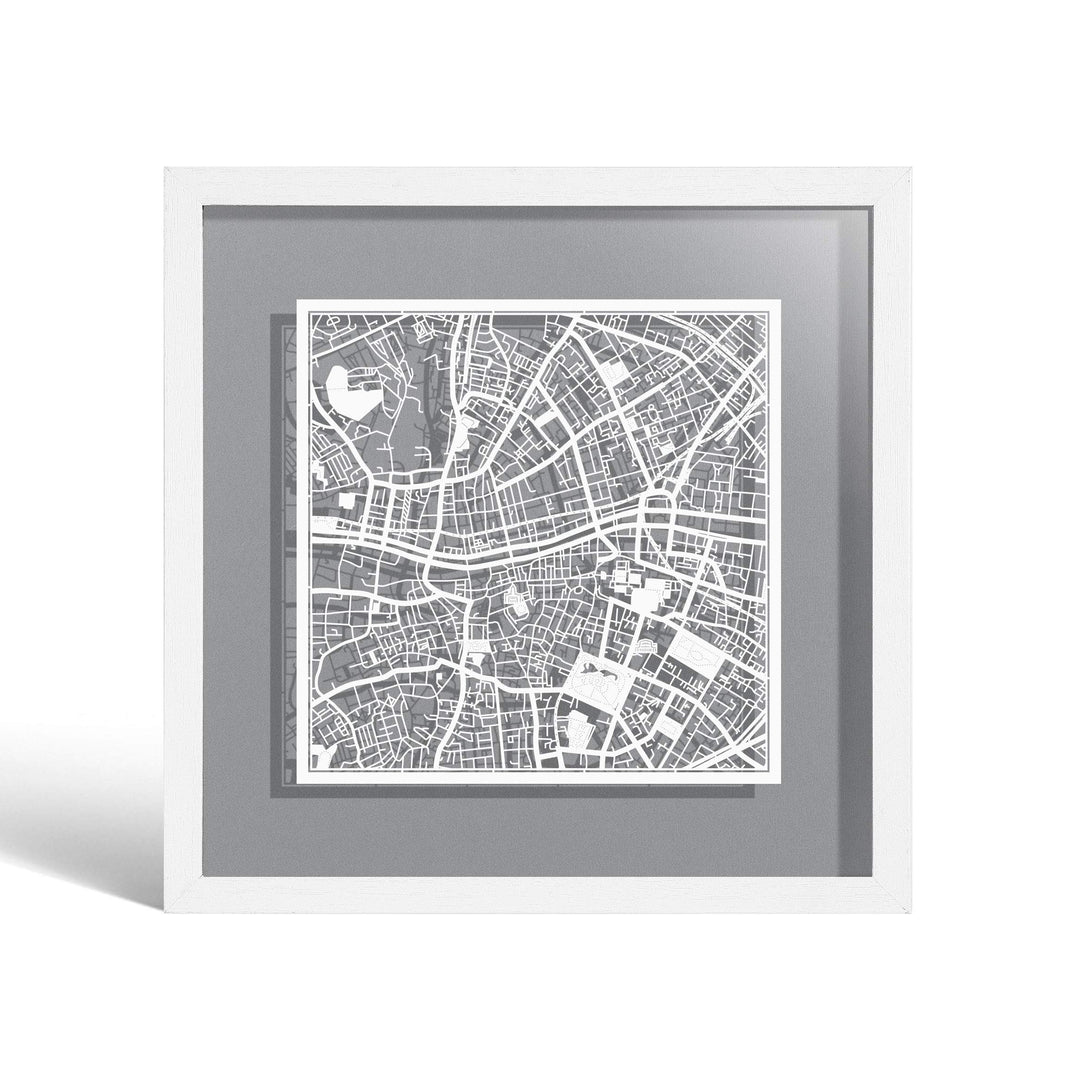 O3 DESIGN STUDIO - Marco de Papel para mapas, 22,8 x 22,8 cm, en Caja de Regalo, Fondo, autocambiant