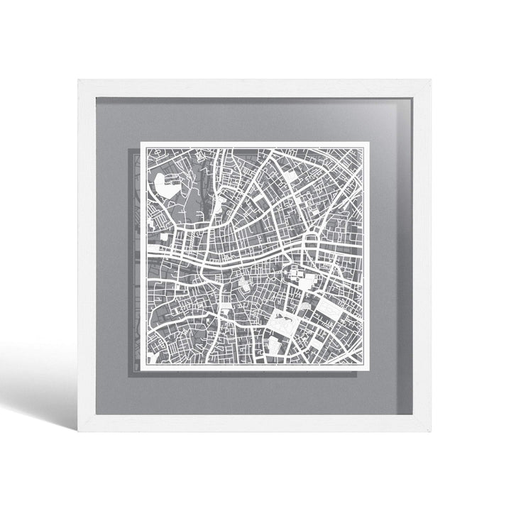 O3 DESIGN STUDIO - Marco de Papel para mapas, 22,8 x 22,8 cm, en Caja de Regalo, Fondo, autocambiant