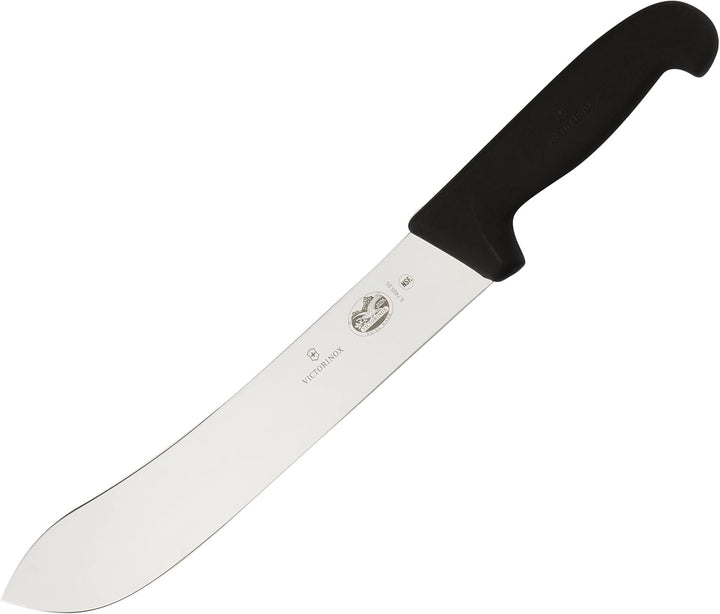 Victorinox Fibrox Schlacht-/Bankmesser, Langes Fleischmesser zum Zerteilen grosser Fleischstücke, 25