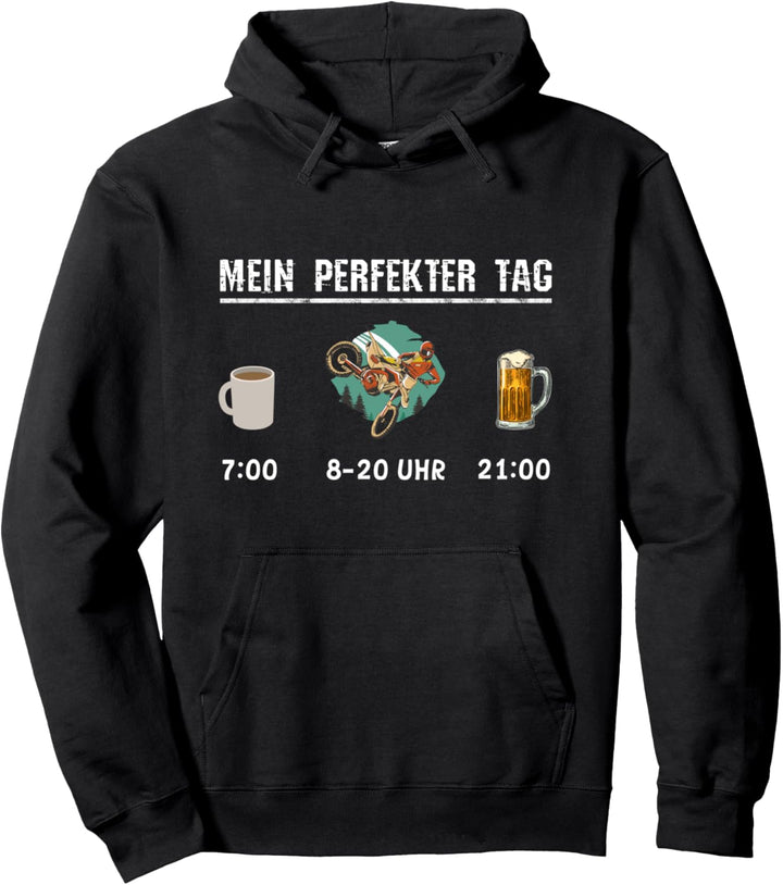 Motocross Spruch Lustig Bier Biker Enduro Supermoto Motorrad Pullover Hoodie