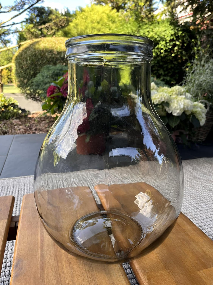 Glasballon Set +Gummikappe+ GÄRRÖHRCHEN Weinballon Flasche Glasflasche Gallone Gärbehälter Glasgärba