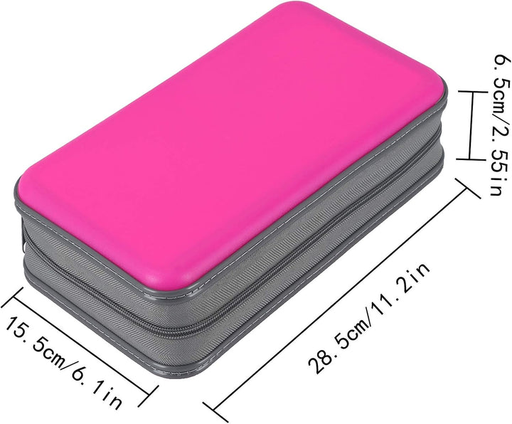 UENTIP CD Tasche 96 Kapazitäten, tragbare DVD-Hülle aus Hartplastik, CD-Organizer, Brieftasche, schü