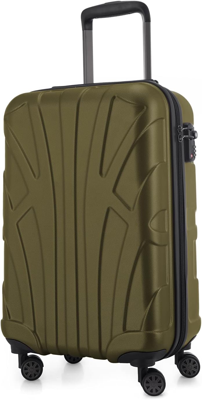 suitline Handgepäck Hartschalen-Koffer Koffer Trolley Rollkoffer Reisekoffer, TSA, 55 cm, ca. 34 Lit