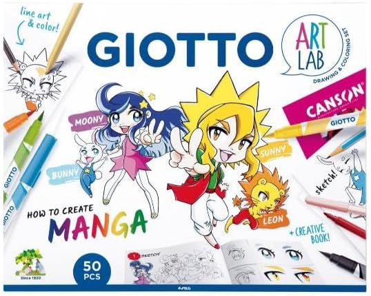 GIOTTO Art Lab, How to create a Manga, Malset mit Anleitung
