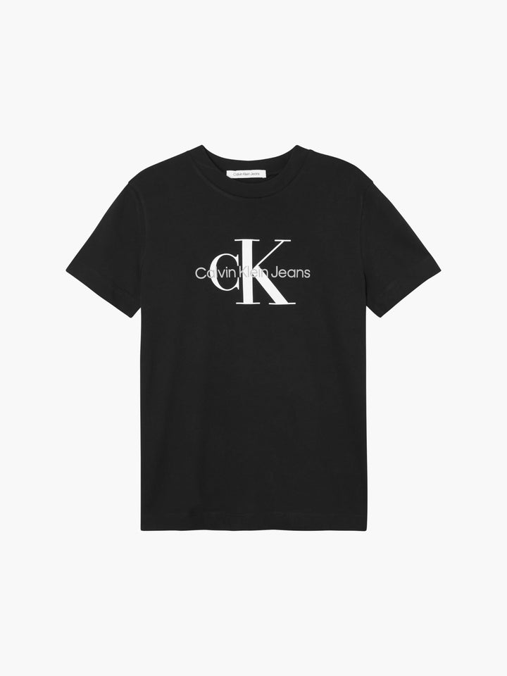 Calvin Klein Damen T-Shirt Kurzarm Core Monologo Rundhalsausschnitt XS Schwarz (Ck Black), XS Schwar