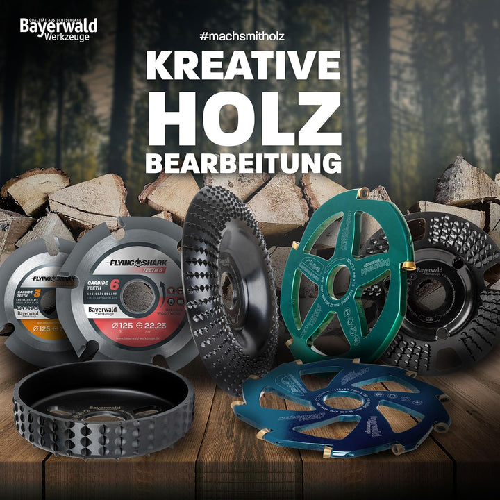 Bayerwald Woodcarver Ø 115 mm - Frässcheibe für Winkelschleifer zur Holzbearbeitung/ideales Werkzeug