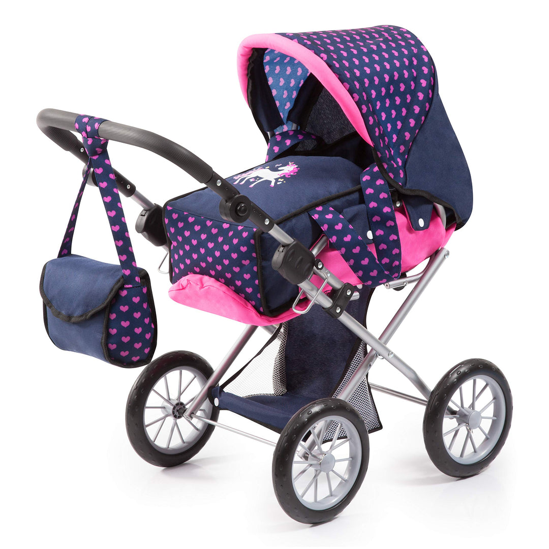 Bayer Design 13654AA City Star in modernen Einhorn Design, Kombi Puppenwagen, mit herausnehmbarer Tr