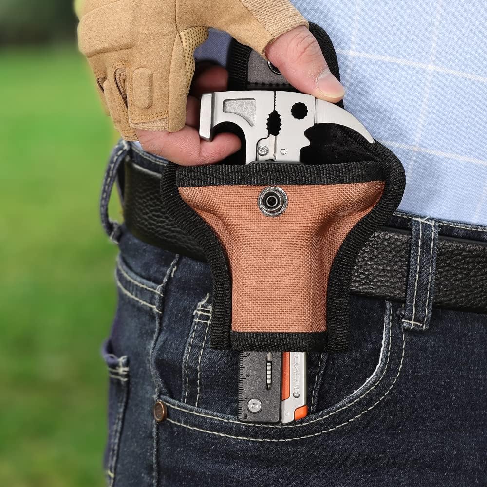 ROXON 16 in One Tools Hammer Multitool mit Feuerstein, auswechselbarem Messer, Bestes Campingzubehör
