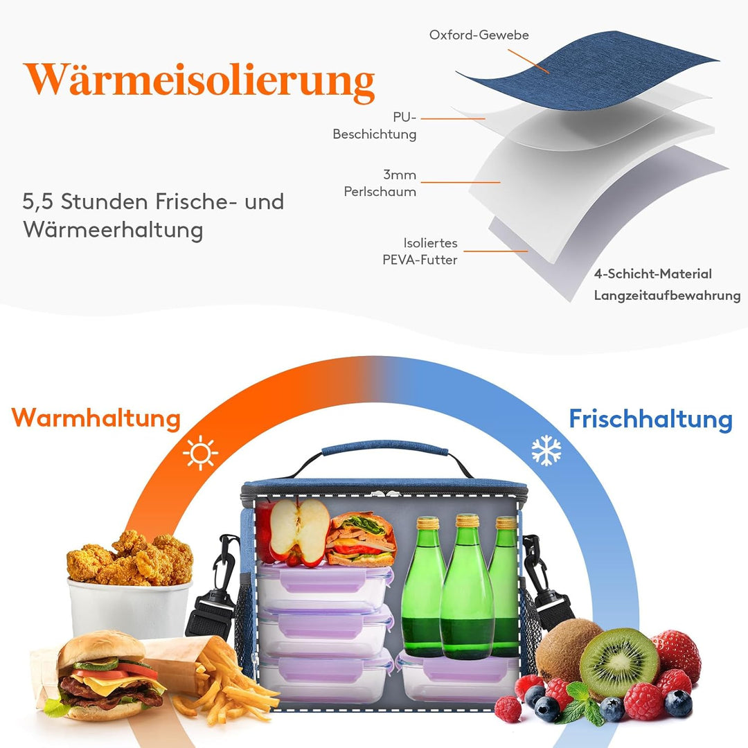 Lifewit Isolierte Kühltasche, Wiederverwendbare Lunchtasche, Tragbare Kühlbox, weiche Tragetasche, a
